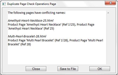 Duplicate Page Name Checker
