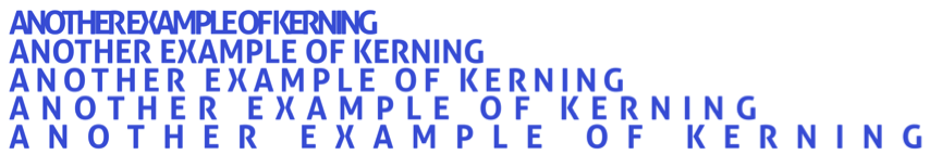 An example of kerning