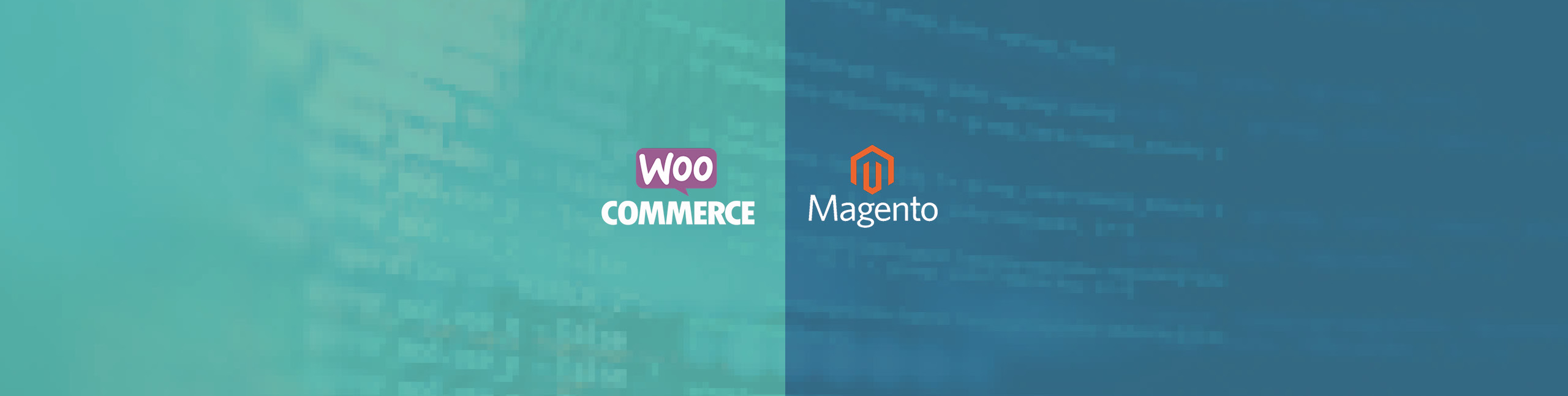 WooCommerce vs Magento Banner Image with logos