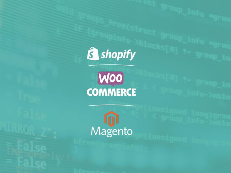 Shopify Logo, Magento Logo, WooCommerce Logo